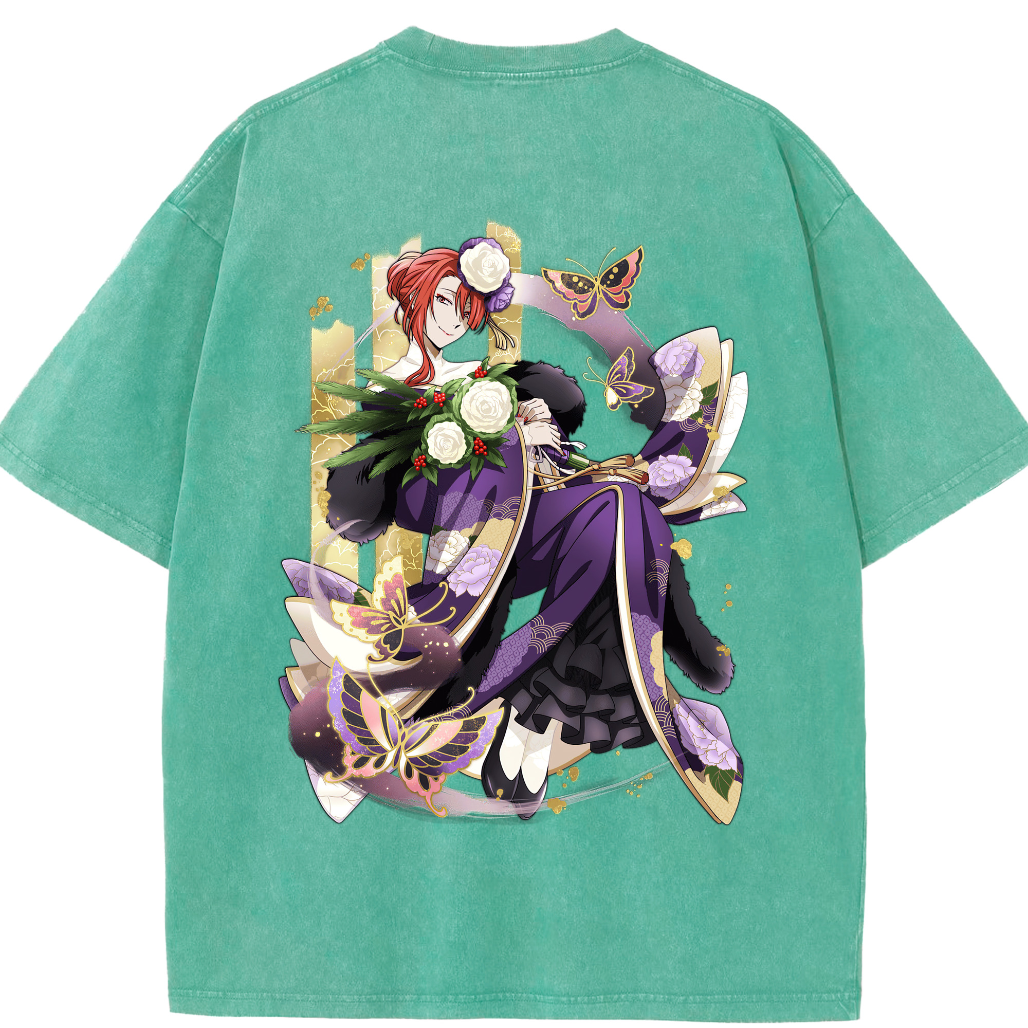 （画像用） 文豪ストレイドッグス Bungo Stray Dogs 綿100% ヴィンテージ風 半袖Tシャツ（背面プリント）